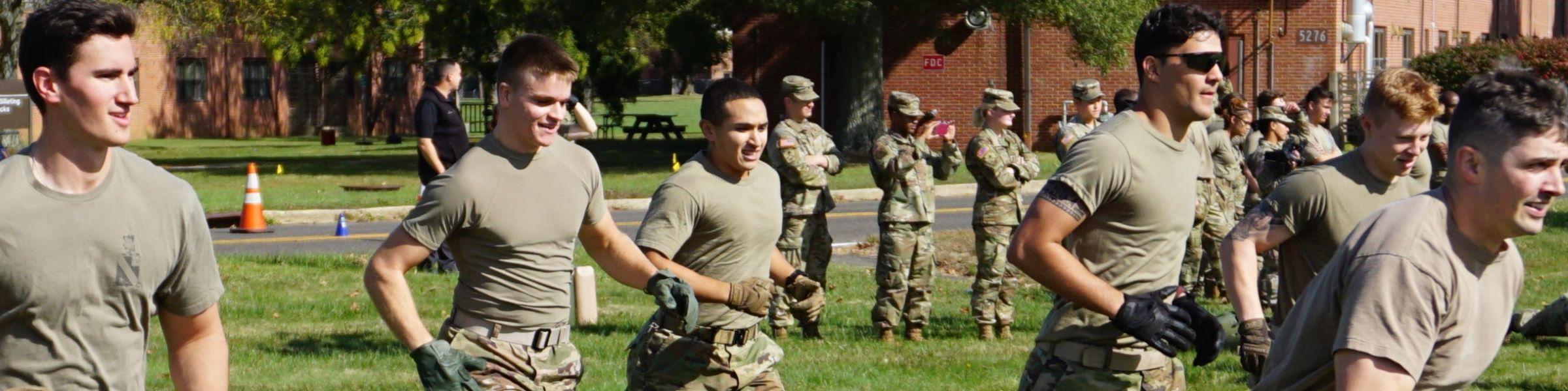 Cadets running at ranger challenge