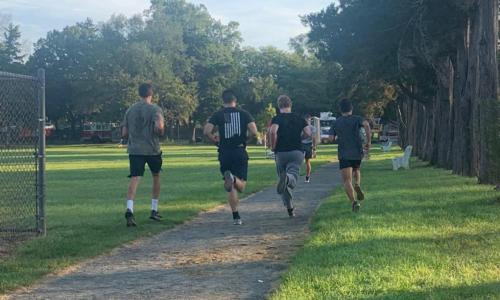 Cadets on a run