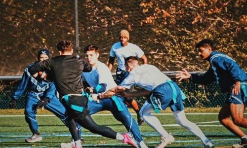Army running through Air Force football defense