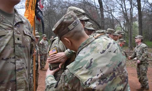 LTC Cortez patching newly contracted cadet