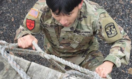 MSI climbing a obstacle